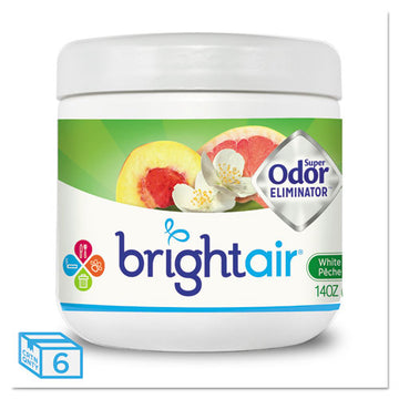 BRIGHT Air® Super Odor Eliminator, White Peach And Citrus, 14 Oz Jar, 6-carton freeshipping - TVN Wholesale